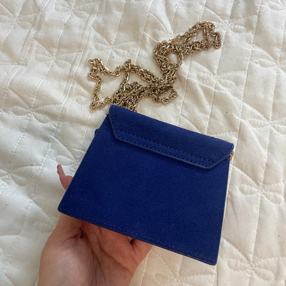 Jacquemus Le Piccolo Blue Suede Micro Tote Mini Bag - Picture 5 of 6